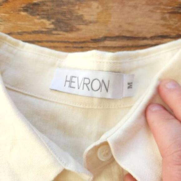 HEVRON MILA Linen Ivory Cropped Open Back Top Sz Medium - Picture 5 of 8